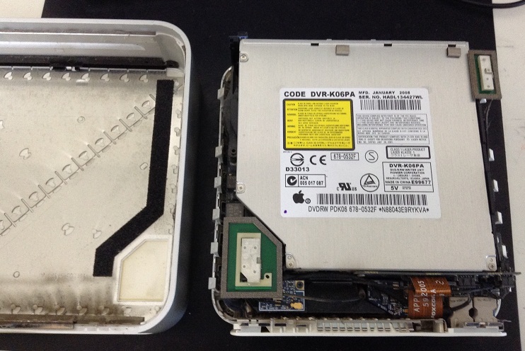 Mac Mini A1776 2007年 DVD-RW ドライブ交換の画像